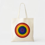 Rainbow Bullseye Tote Bags