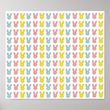 Rainbow Bunnies Posters