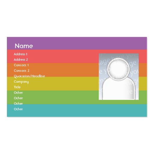 Rainbow - Business Business Card Templates (front side)