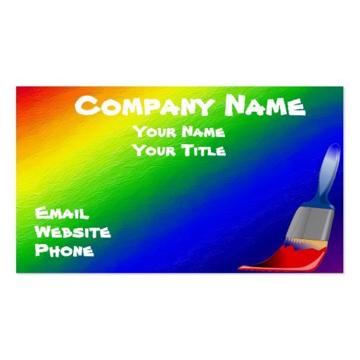 Rainbow business card (front side)