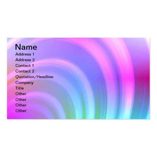Rainbow Business Card (front side)