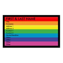 rainbow business card. M.