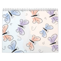 Rainbow butterflies appointment book calendars by CalendarBabe Rainbow butterflies appointment book calendars