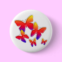 Rainbow Butterflies Button buttons