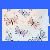Rainbow butterflies cards