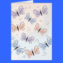 Rainbow butterflies cards