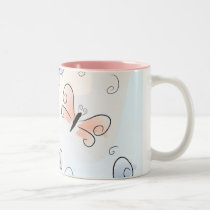 Rainbow butterflies mug