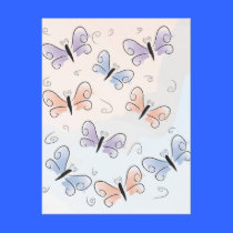 Rainbow butterflies postcards