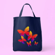 Rainbow Butterflies Tote bags