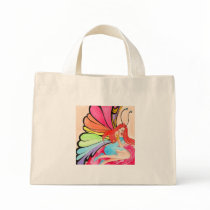 Rainbow Butterfly Faerie Rose Tote Bag