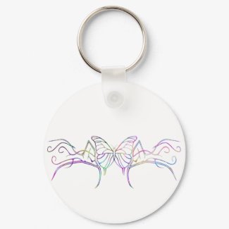 Rainbow Butterfly keychain