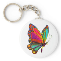 Rainbow Butterfly Keychain