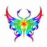 Rainbow butterfly magnet. photo cutouts