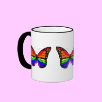 Rainbow Butterfly Mug mugs