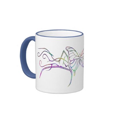 Rainbow Butterfly Mugs by packratgraphics