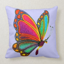 Rainbow Butterfly Pillow