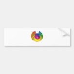 Rainbow butterfly skull bumper stickers