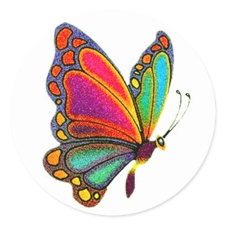 Rainbow Butterfly sticker