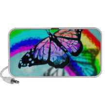 Rainbow Butterfly Travel Speakers