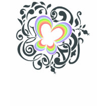 Rainbow butterfly t-shirts