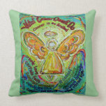 Rainbow Cancer Angel Decorative Throw Pillow pillows