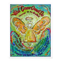 Rainbow Cancer Angel Poster Print (White Edge)