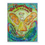 Rainbow Cancer Angel Poster Print (White Edge)