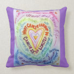 Rainbow Cancer Heart Decorative Throw Pillow Rainbow Cancer Heart Decorative Throw Pillow