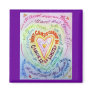 Rainbow Cancer Heart Magnet
