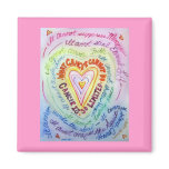 Rainbow Cancer Heart Magnet
