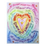 Rainbow Cancer Heart Poster Art Print