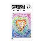 Rainbow Cancer Heart Stamp