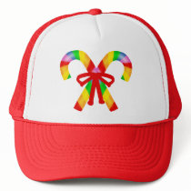 Rainbow Candy Canes Trucker Hat