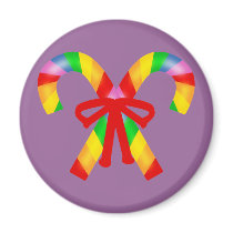 Rainbow Candy Canes magnets