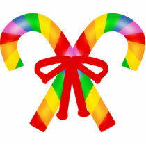 Rainbow Candy Canes photo sculptures