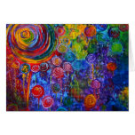 Rainbow Candy Colorful Swirls Greeting Card