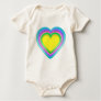 Rainbow Candy Heart Organic Baby T-Shirt