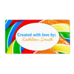 Rainbow Candy Recipe/Goodies Label labels