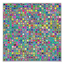 Rainbow 'Carnival' Textured Mosaic Tiles Pattern Photographic Print
