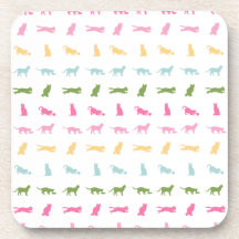 Rainbow Cat Pattern Coasters