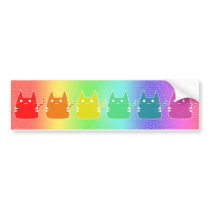 Rainbow Cats bumper stickers