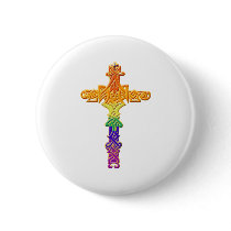 Rainbow Celtic Cross buttons