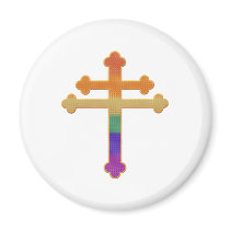Rainbow Celtic Cross magnets