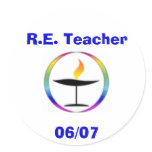 Rainbow Chalice, R.E. Teacher 06/07 stickers