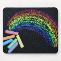 Rainbow Chalk Mouse Pad