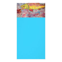 rainbow chasing fly photo card