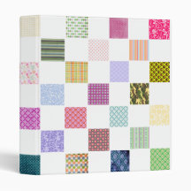 Rainbow Checkerboard pattern Binder
