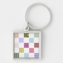 Rainbow Checkerboard pattern Key Chains