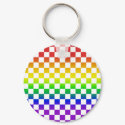 Rainbow Checkers Keychain 01