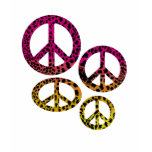 Rainbow Cheetah Peace Signs T-Shirt
